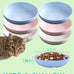 6-pack cat food bowls with non-slip feet, shallow relief, 5.5" wide, bpa-free, dishwasher safe