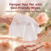 HICC Pet Wipes for Dogs and Cats, Vet-Recommended, Fermented Coconut Oil, 100pcs, Rose