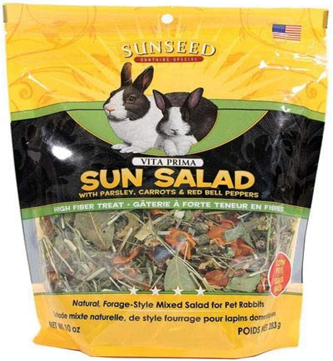 Sunseed 36065 Vita Prima natural forage-style salad for pet rabbits with parsley, carrots, and red bell peppers, 10 oz