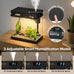 vehipa 2.2 gallon smart aquarium with humidifier, auto feeder, silent pump, temperature display & 7-color lighting, black