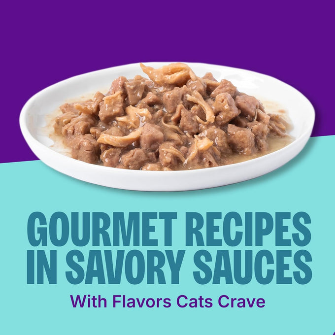 Wellness CORE Signature Selects Shredded Adult Canned Wet Cat Food, Grain Free, Chicken and Beef Entrée Recipe, 12 Cans
