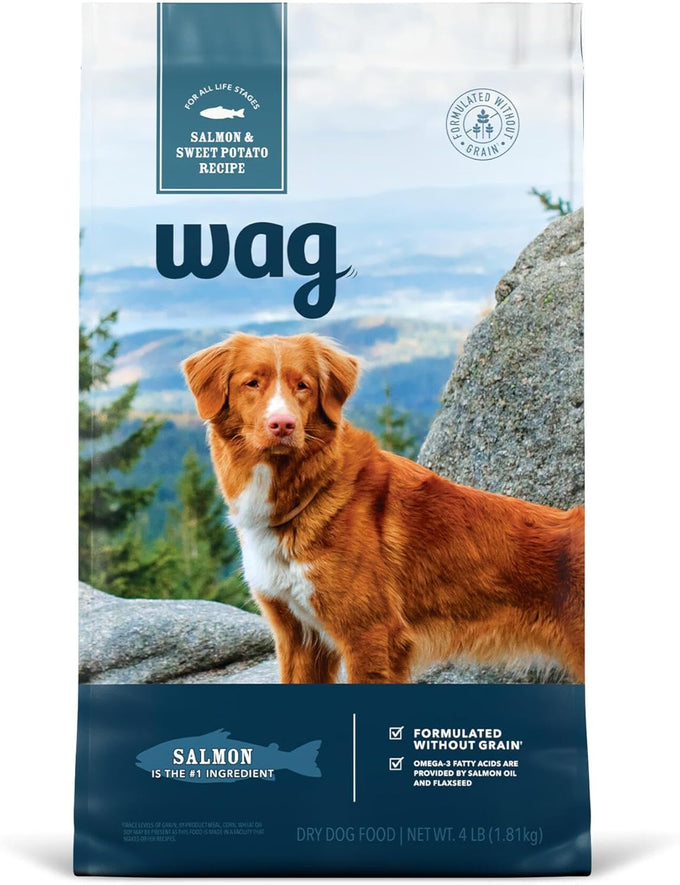 Wag Dry Dog Food, Salmon & Sweet Potato, Grain-Free 24 lb