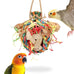 Wontee colorful crinkly shredding toys for medium-sized birds like cockatiels, conures, and parakeets, 1 pack, natural dried fruits chew