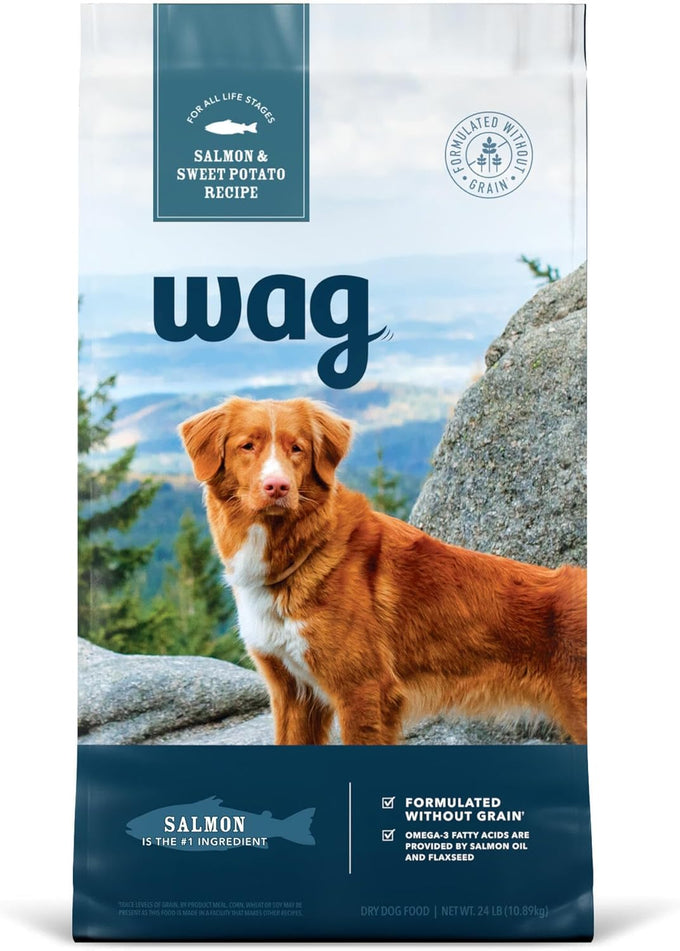Wag Salmon & Sweet Potato Grain Free Dry Dog Food 24 lb Bag