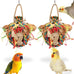 Wontee colorful crinkly shredding toys for medium-sized birds like cockatiels, conures, and parakeets, 1 pack, natural dried fruits chew
