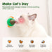 Potaroma catnip toys balls 4 Pcs green, edible kitten silvervine, healthy kitty teeth cleaning dental chew toys