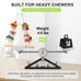 21.6" Giant Refillable Parrot Toy Swing for Macaws, Cockatoos, 4lb Heavy Duty Bird Toys, Large Natural Wooden Block Chew & Shredding Toy