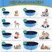 cacps foldable dog pool, 32" x 8" hard plastic non-slip kiddie pool for outdoor backyard use