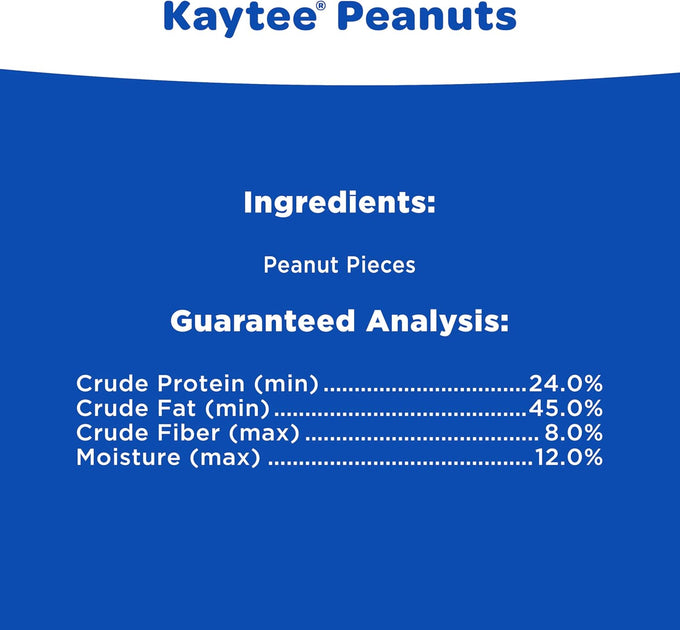 Kaytee shelled peanuts for cardinals, blue jays, and woodpeckers, 11 pounds, high-energy wild bird food
