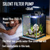 1.5 gallon nano glass aquarium starter kit for aquascape and small betta fish tanks