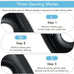 Analan Mini Triangle Pet Hair Remover for Car Detailing, Auto Interiors, Couch, and Furniture - Effectively Removes Dog & Cat Fur, Lint, and Carpet Debris in Jet Black