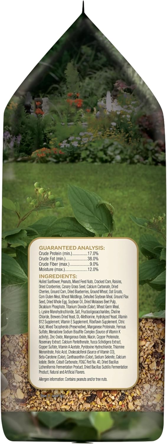 Kaytee 5.5 pound wild bird no mess nut & fruit food seed blend for blue jays, woodpeckers, and finches