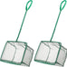 Pawfly 4-inch small aquarium fish net with braided metal handle and soft fine mesh for small fish tanks and ponds