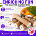 Bonka Bird Toys 1211 Pk6 6-pack natural sola sticks 3 long 1.25 diameter soft chew foraging toy