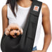 Classic Tomkas Small Dog Sling Carrier for 3-10 lbs Pets - Black - Classic Pocket Strap Wrap