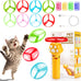 Baborui Yellow Cat Toy Disc Launcher Rechargeable Interactive Fetch Toy for Indoor Cats with 8 Flying Discs