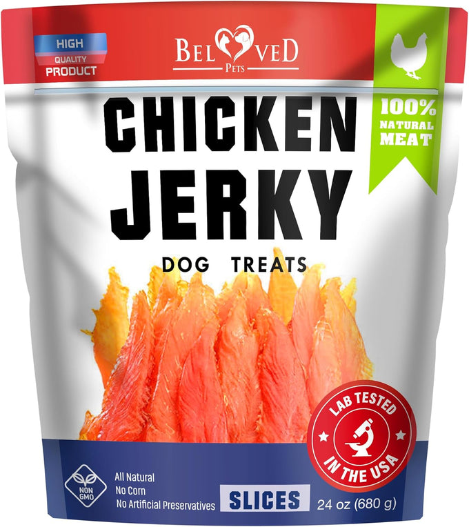 Dog Treats Chicken Jerky 1.5 lb - High Protein Chews for Large, Medium & Small Breeds