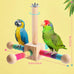 kyouki bird perch toy parakeets toy colorful sisal rope spinning stand medium size