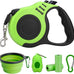 petimp lightweight 16ft retractable dog leash set with pink folding bowl and accessories