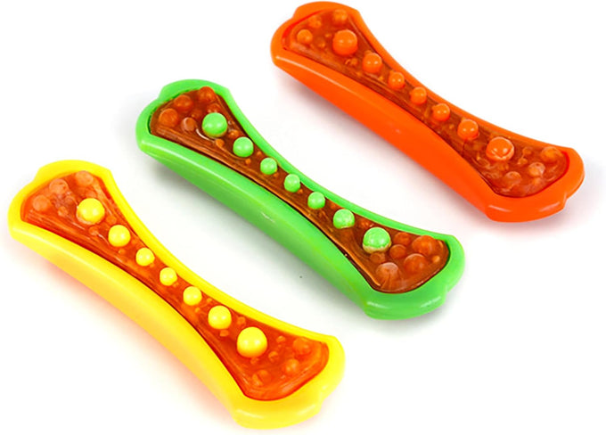 Hartz Chew n Clean Dental Duo Dog Treat Toy, Medium, 3 Pack, Color Varies, 3 Piece