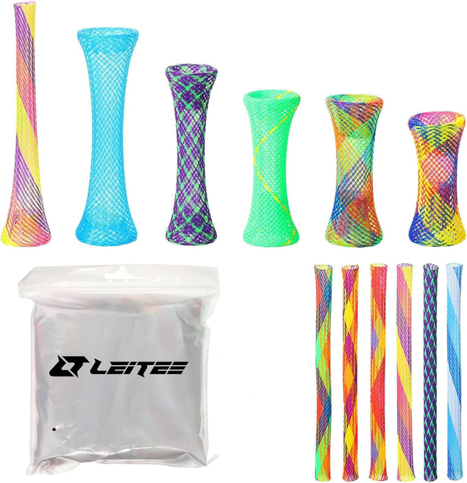 leitee 60-pcs cat spring toys colorful fun tubes indoors interactive cat play
