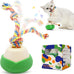 blue rotating interactive cat toy with voice recordable auto rolling pet toy for indoor cats & small dogs