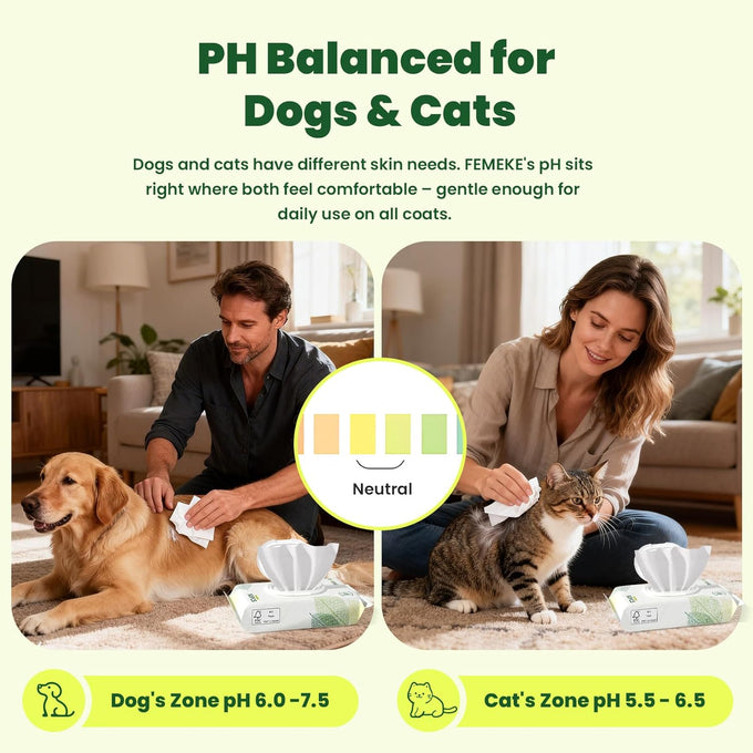 unscented-dog-and-cat-wipes-hypoallergenic-pH-balanced-all-natural-plant-fiber-4x50-packs