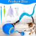 Baborui Automatic Interactive Cat Toy Ball for Small/Medium/Large Cats - Blue