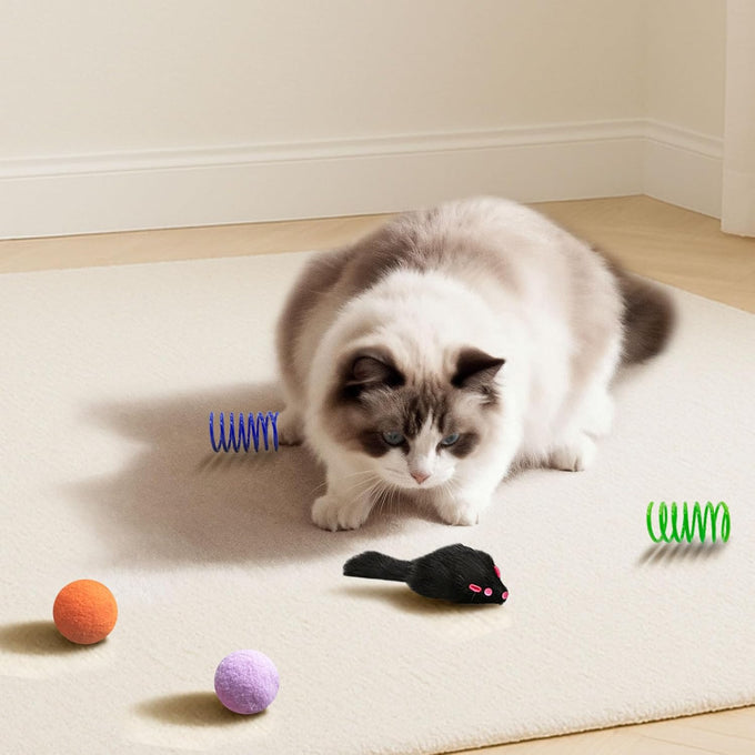 Whisker Delights 34-Pack Interactive Cat Toy Set for Indoor Cats and Kittens