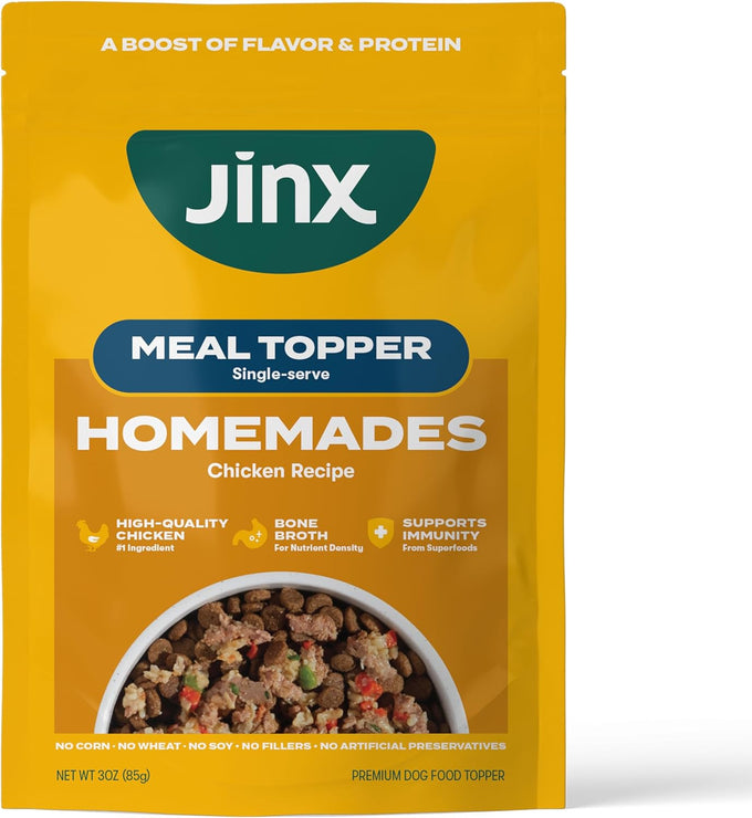 Jinx Chicken Dog Wet Food, Meal or Topper, Real Chicken, Bone Broth
