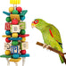 Rypet Parrot Cage Bite Wooden Block Toy for Small Medium African Greys Parrots Birds