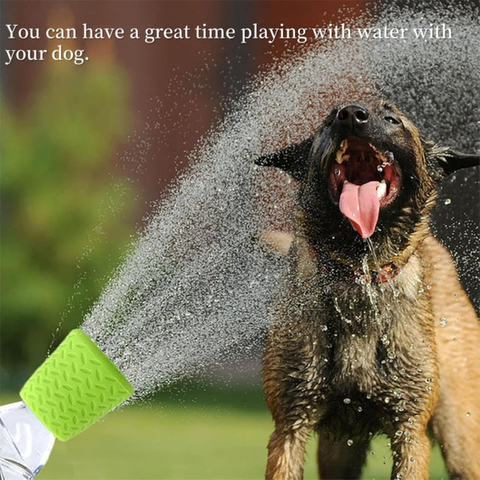 3 Piece Portable Orange Blue Green Silicone Outdoor Dog Shower for Bottles Attachment Accessory Camping Beach Hiking