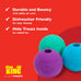 Chew King 3 inch natural rubber fetch balls durable dog toy pack of 3