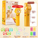 Baborui Yellow Cat Toy Disc Launcher Rechargeable Interactive Fetch Toy for Indoor Cats with 8 Flying Discs