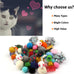60-piece assorted cat toy set with kitten, mouse, crinkle, and pom pom balls