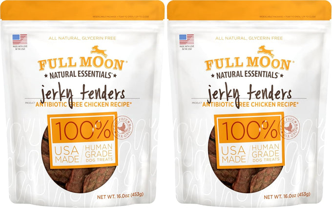 Full Moon Chicken Jerky Tenders, 26 oz, Human Grade, All Natural Dog Treats Made in USA