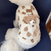 Cute pet apparel plush bear pattern cartoon dog clothes white 11-20lbs sleeveless pullover