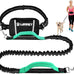 Lanney Hands-Free Dog Leash for Medium Large Dogs with Zipper Dual Handle and Retractable Bungee