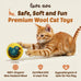 hustle & blush love ewe 3 pack 2 inch hand made felted cat toys for indoor play and exercise