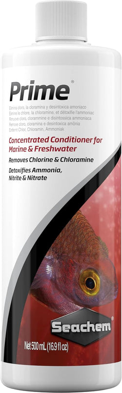 seachem prime freshwater and saltwater conditioner 500ml chemical remover and detoxifier