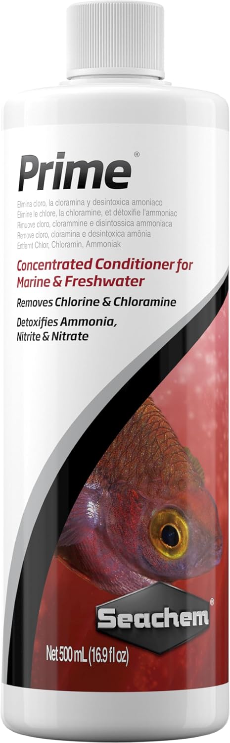 seachem prime freshwater and saltwater conditioner 500ml chemical remover and detoxifier