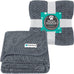 PetAmi waterproof gray dog blanket for medium large dogs, leakproof fleece throw for cats, 40x60 inches sofa couch cover protector