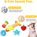 aipper dog toys 25 pack for fun and teeth cleaning, puppy chew toys with squeak plush toys, squeaky toy balls, and tug of war ropes for small dogs