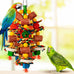 Natural Corn Cob and Loofah Slices Bird Chew Toys for African Grey Parrots and Macaws