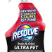 Resolve Ultra Pet Carpet Cleaner Spray, 32oz, for removal of pet stains and odors, effective on carpets, upholstery, and area rugs