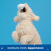 Andi's Dumpling Large 2 in 1 Interactive Dog Toy with Plush Exterior and Squeaker, Teaser Ball Inside for Large Dogs