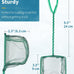 Pawfly 4-inch small aquarium fish net with braided metal handle and soft fine mesh for small fish tanks and ponds