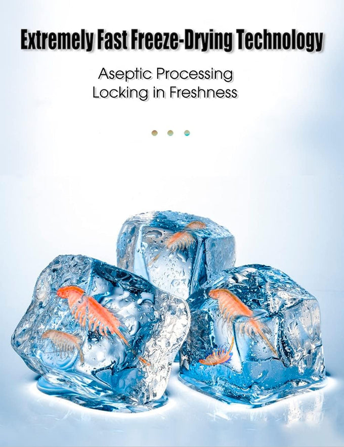 Brine Shrimp Cubes All Natural Freeze Dried Tropical Fish Food for Small to Medium Saltwater & Freshwater Fish
