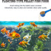 Floating Goldfish Food Pellets with Natural Antarctic Krill & Spirulina, Promotes Growth and Clear Water Formula, 12oz