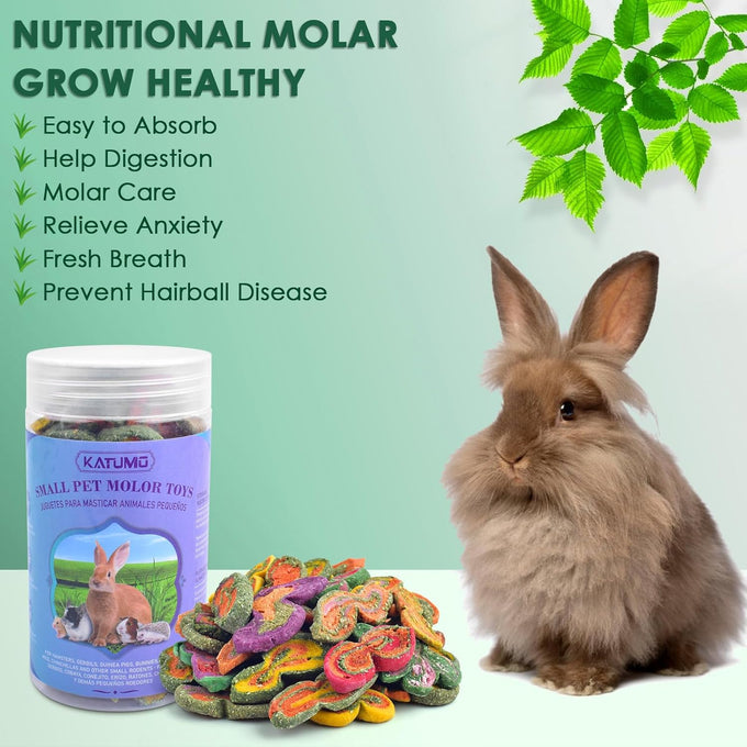 katumo small animal molar toys timothy grass treats for guinea pig hamster bunny chinchilla